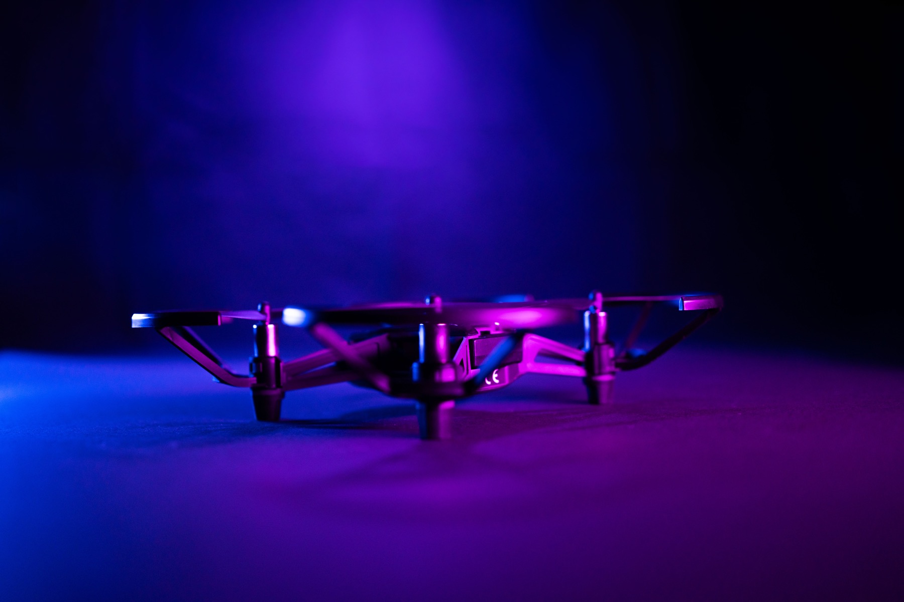Droneverse drone setup on a colorful background