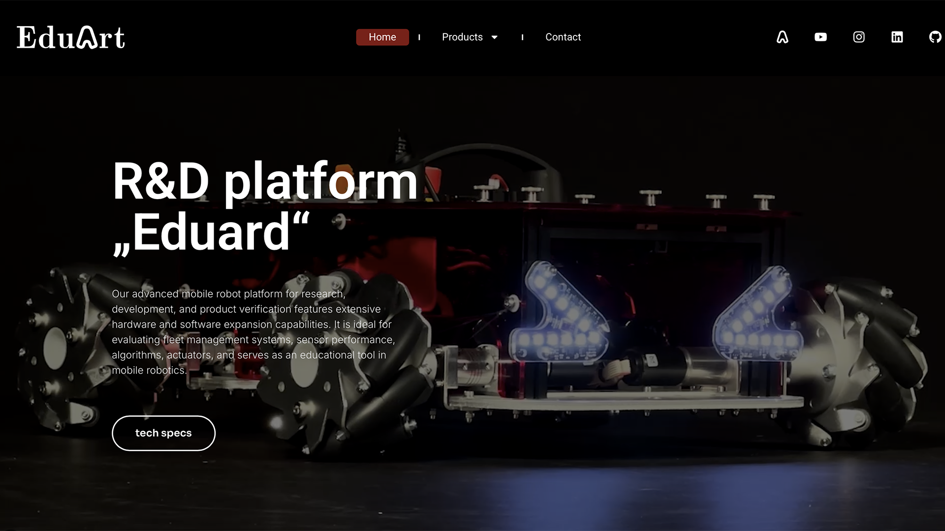 Screenshot der EduArt Website